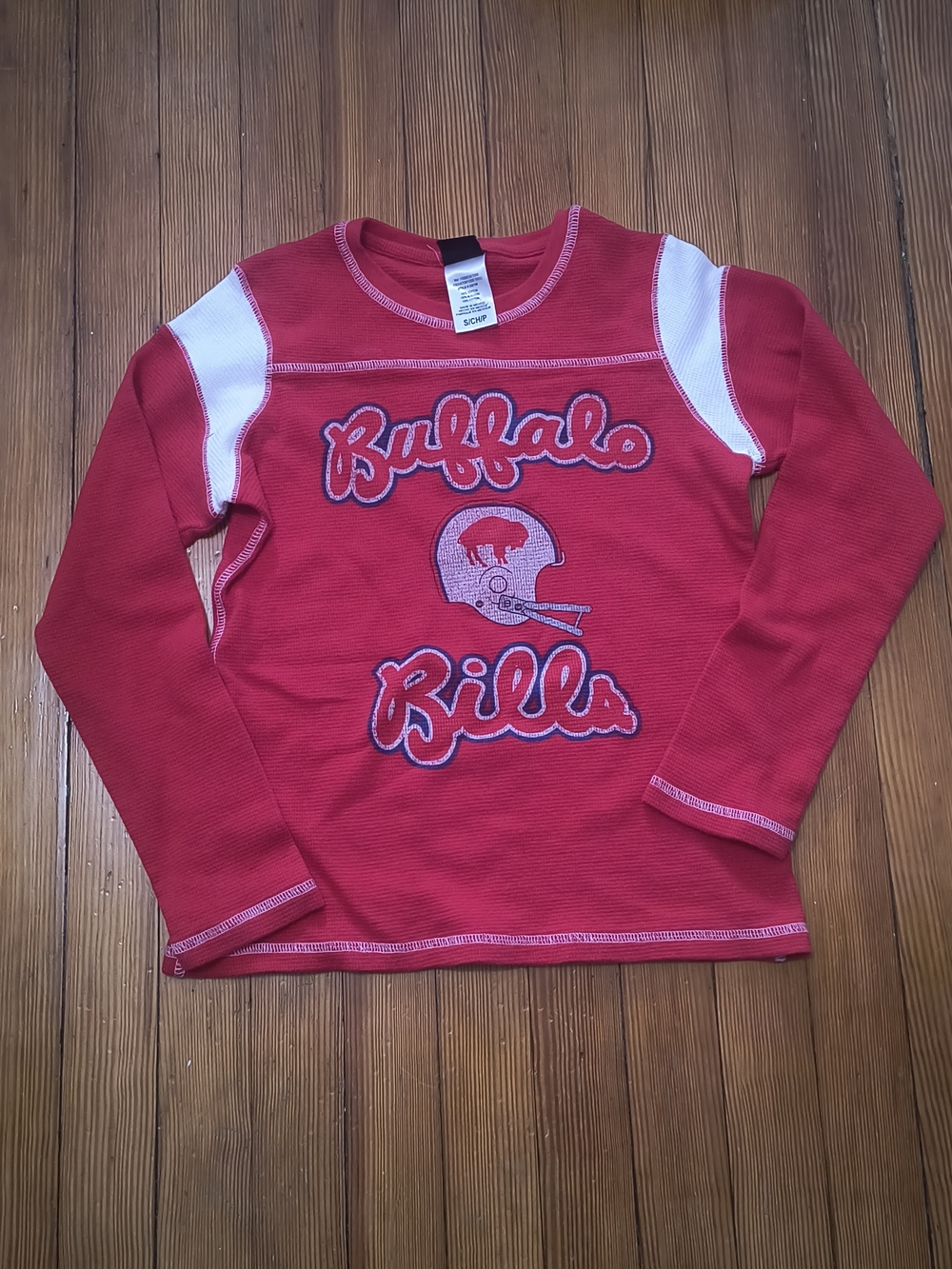 Reebok Women's Red Long-Sleeve Buffalo Bills Shirt